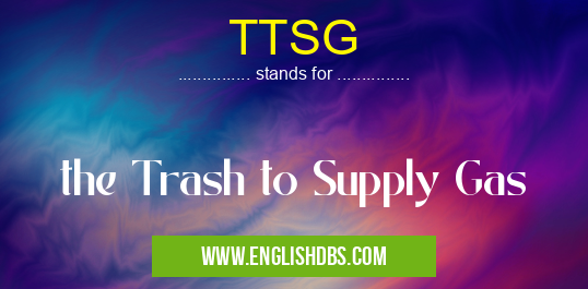 TTSG means the Trash to Supply Gas TTSG