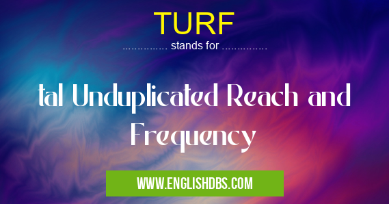 TURF means tal Unduplicated Reach and Frequency TURF