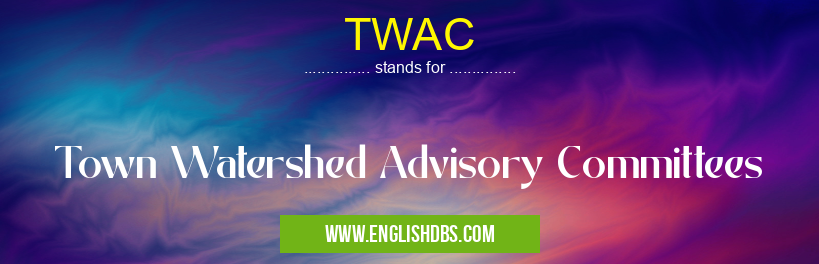 TWAC means Town Watershed Advisory Committees TWAC
