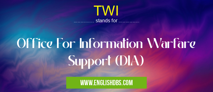 TWI means Office For Information Warfare Support (DIA) TWI