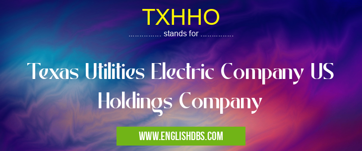 TXHHO means Texas Utilities Electric Company US Holdings Company TXHHO