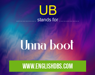 UB means Unna boot UB