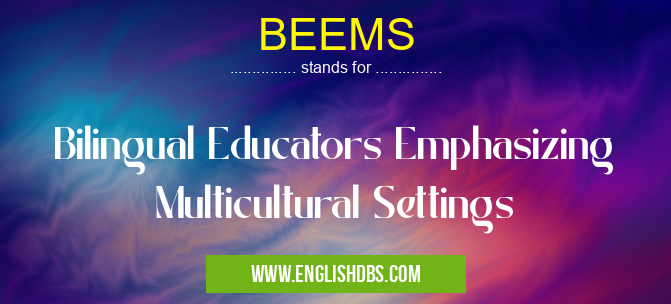 BEEMS means Bilingual Educators Emphasizing Multicultural Settings BEEMS