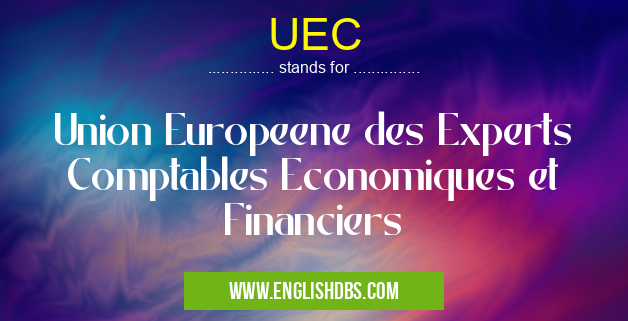UEC means Union Europeene des Experts Comptables Economiques et Financiers UEC
