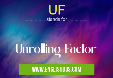 UF means Unrolling Factor UF