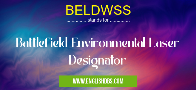 BELDWSS means Battlefield Environmental Laser Designator BELDWSS