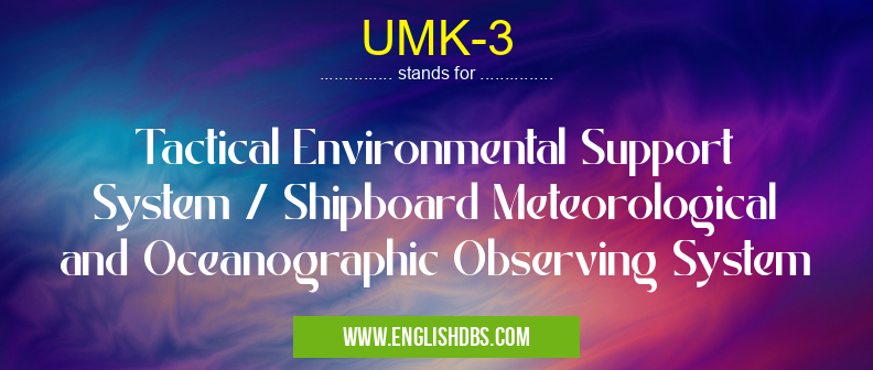 UMK-3 means Tactical Environmental Support System / Shipboard Meteorological and Oceanographic Observing System UMK-3
