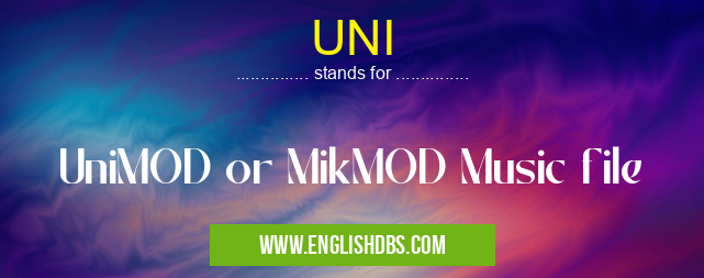 UNI means UniMOD or MikMOD Music file UNI