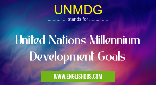 UNMDG means United Nations Millennium Development Goals UNMDG