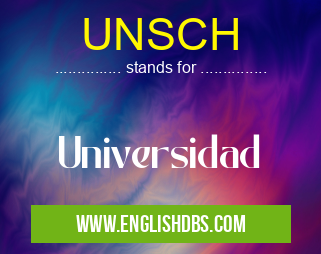 UNSCH means Universidad UNSCH
