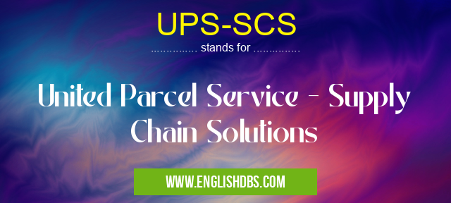 UPS-SCS