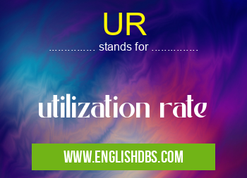UR means utilization rate UR
