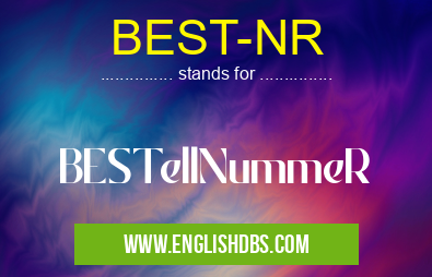 BEST-NR means BESTellNummeR BEST-NR