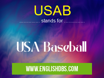 USAB means USA Baseball USAB