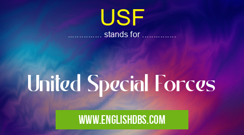 USF means United Special Forces USF