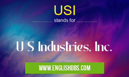 USI means U S Industries, Inc. USI