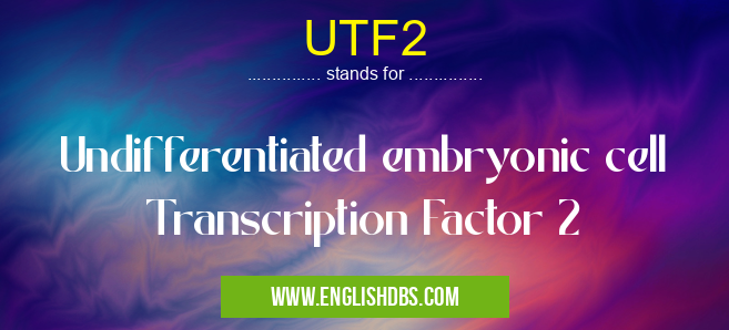 UTF2 means Undifferentiated embryonic cell Transcription Factor 2 UTF2