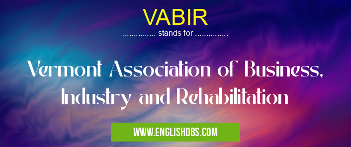 VABIR means Vermont Association of Business, Industry and Rehabilitation VABIR