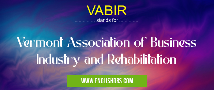 VABIR means Vermont Association of Business Industry and Rehabilitation VABIR