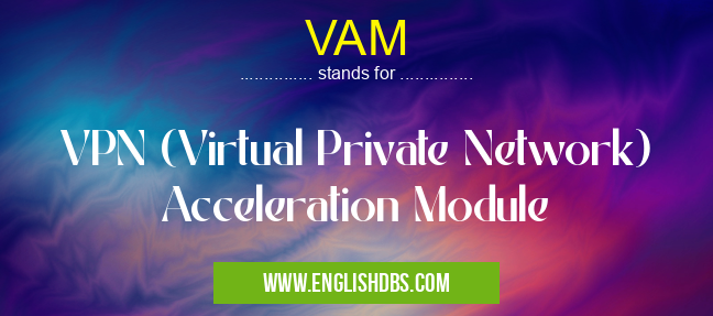 VAM means VPN (Virtual Private Network) Acceleration Module VAM