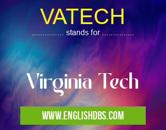 VATECH means Virginia Tech VATECH