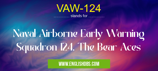 VAW-124 means Naval Airborne Early Warning Squadron 124, The Bear Aces VAW-124