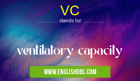 VC means ventilatory capacity VC