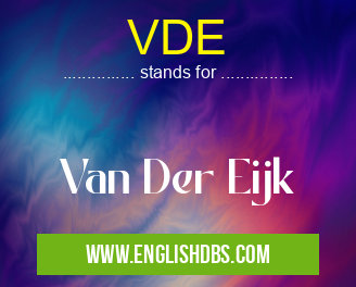 VDE means Van Der Eijk VDE