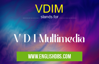 VDIM means V D I Multimedia VDIM