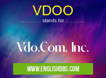 VDOO means Vdo.Com, Inc. VDOO