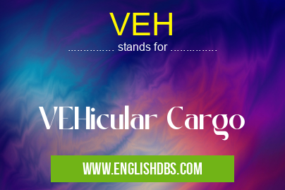 VEH means VEHicular Cargo VEH