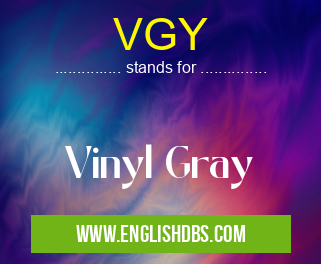 VGY means Vinyl Gray VGY
