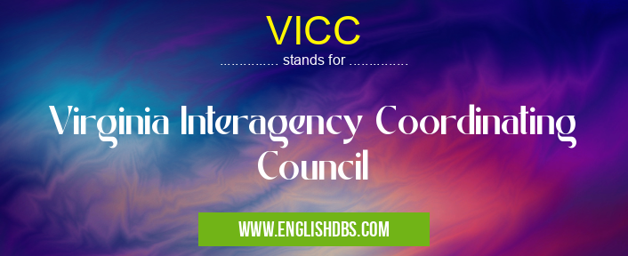 VICC means Virginia Interagency Coordinating Council VICC