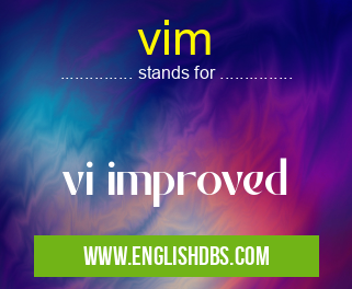 vim means vi improved vim