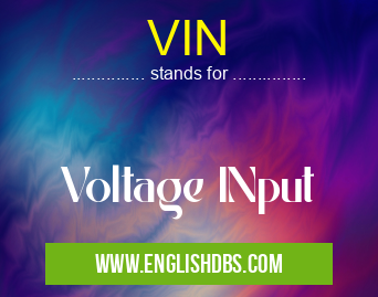 VIN means Voltage INput VIN