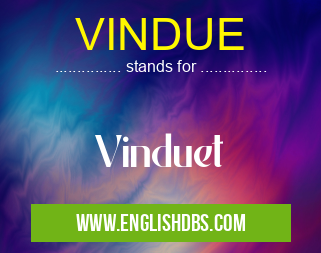 VINDUE means Vinduet VINDUE
