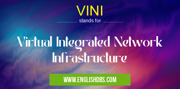 VINI means Virtual Integrated Network Infrastructure VINI
