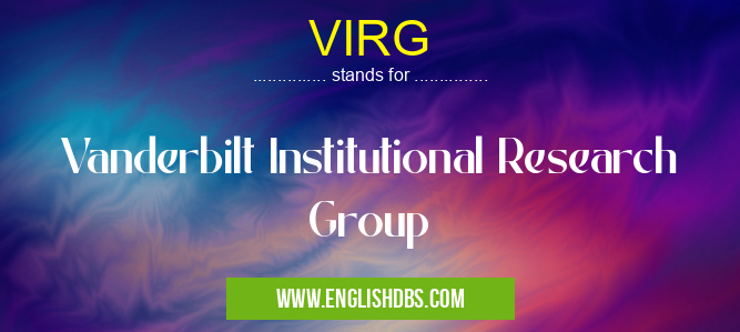 VIRG means Vanderbilt Institutional Research Group VIRG