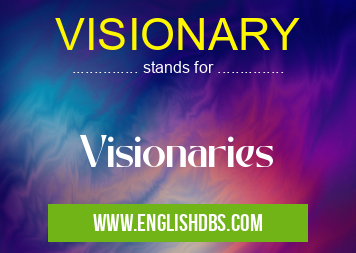 VISIONARY means Visionaries VISIONARY