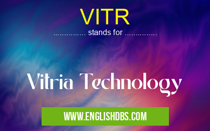 VITR means Vitria Technology VITR