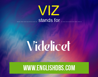 VIZ means Videlicet VIZ