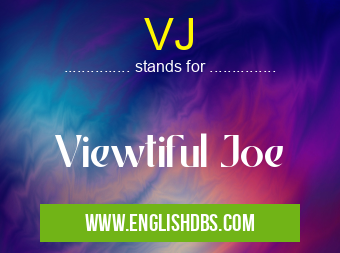VJ means Viewtiful Joe VJ