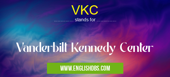 VKC means Vanderbilt Kennedy Center VKC