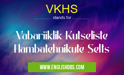 VKHS means Vabariiklik Kutseliste Hambatehnikute Selts VKHS