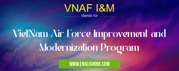 VNAF I&M means VietNam Air Force Improvement and Modernization Program VNAF I&M