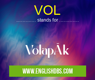 VOL means Volapük VOL