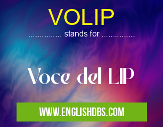 VOLIP means Voce del LIP VOLIP