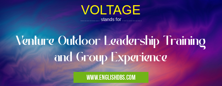 VOLTAGE means Venture Outdoor Leadership Training and Group Experience VOLTAGE