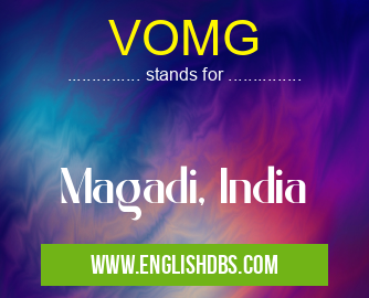 VOMG means Magadi, India VOMG