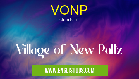 VONP means Village of New Paltz VONP